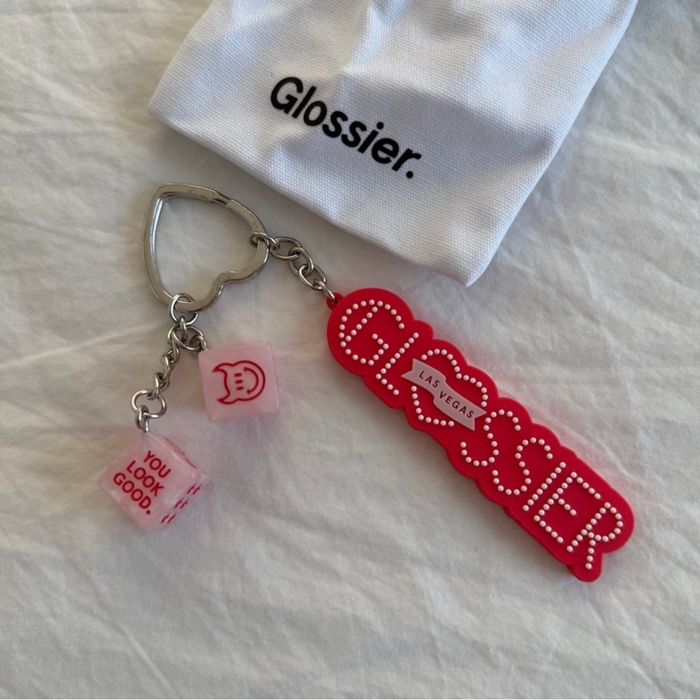 Glossier Las Vegas Dice Keychain